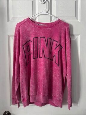 PINK Crewneck Sweatshirt - Hot Pink
